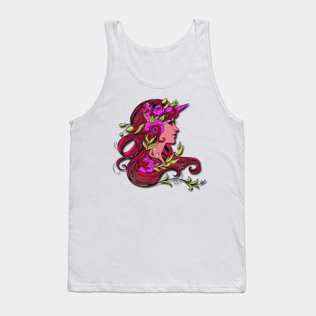 woman unicorn Tank Top by Sonia Jones Emporrium of unique designs 